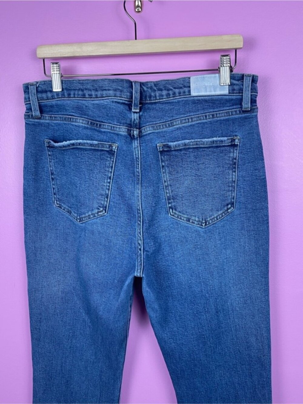 Pistola Dana High Rise Flare Jeans Hyde Blue Wash Women’s 31 - Picture 12 of 14